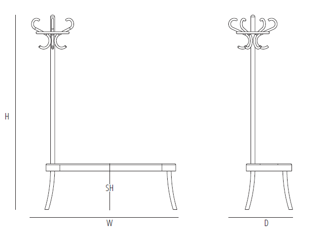 Coat Rack Bench Thonet Gebrüder, How To Add Padding Headboard In Html Table Columns Equal Width